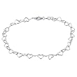 Sterling Silver Heart Link Anklet