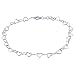 Sterling Silver Heart Link Anklet