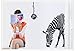 OOHE Zebra Animal Children Nursery Kids Room Wall Art Murals Stickers Home Decor Decal