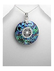 Shell Pendant Necklace In 92.5 Sterling Silver