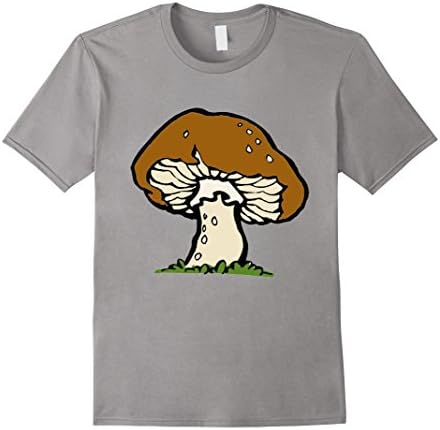 Mushroom T Shirt  - Male Medium - Slate