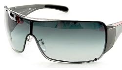 New Authentic PRADA SPORT SPS-51G SPS51G 1BC-5D1 SUNGLASSES Gradient Gray Lenses & Silver Metal Gray Frame Size 140-120