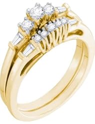 0.37CTW DIAMOND ROUND CENTER BRIDAL SET