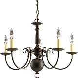 Americana Candle Chandelier in Antique Bronze