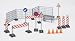 Traffic Construction set: railings, site signs, barrow and pylons by Bruder: Ages 3 And Up