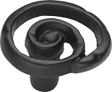 1 3/8 Dia Black Scroll Knob
