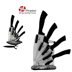 Pradel Excellence - BL005 - Bloc Plexi de 4 Couteaux / Lame C�ramique + �plucheur - Lame C�ramique