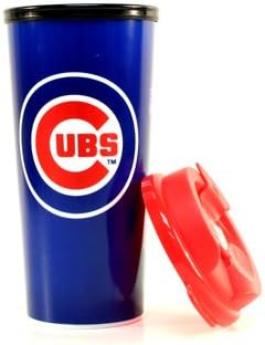 MLB Officially Licensed Chicago Cubs 14 Oz Insulated Coffee Travel Tumbler Mug Cup