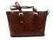 Cognac Tony Perotti Italian Flap-Over Double Compartment Laptop Bag