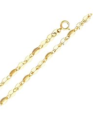 14K Yellow Gold Fancy Designer Diamond Cut Bracelet with Spring Ring Clasp - 7" + 1" Extension