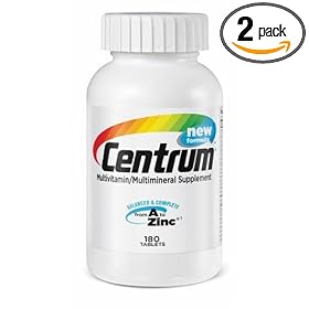 Centrum New Formula Multivitamin Multimineral Supplement Tablets, 180-Count Bottles (Pack of 2)