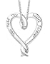 Sterling Silver "You Hold My Heart Forever" Heart Pendant, 18"