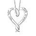 Sterling Silver "You Hold My Heart Forever" Heart Pendant, 18"