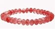 8mm Rondell Bracelet - Cherry Quartz 8mm Rondell Bracelet - Cherry Quartz