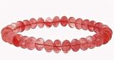 8mm Rondell Bracelet - Cherry Quartz