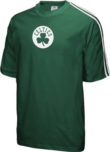Boston Celtics Adidas 3-Stripe Crew Tee
