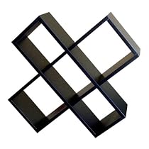 Ore International R5422 BK Crisscross Media Wall Storage - Black