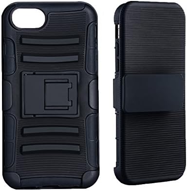 TiPOTiPO P7R Robot Case For iPhone 7,Dual Layer Hybrid Armor Hard Protector Cover Built-in Kickstand (Black)