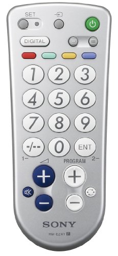 Sony RMEZ 4 T.CE 7 Fernseher-Universalfernbedienung (Videotext, gro&szlig;en Tasten) silber