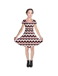 Zig Zag Polyester/Spandex Cap Sleeves Stretchy  Dress with a Brush/Sweep Train 