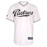 MLB Youth San Diego Padres Mat Latos White Home Short Sleeve 6 Button Synthetic Replica Baseball Jersey Spring 2011