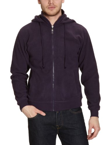 James & Nicholson Herren Microfleecejacke Hooded, aubergine, S, JN189 aub Preisvergleich