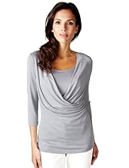 Modal Blend Mock Wrap Top