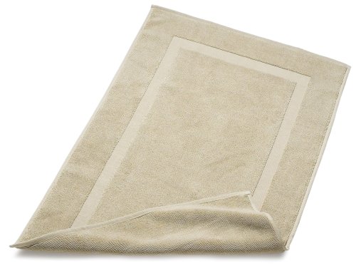 Pinzon Luxury Banded Bath Mat, Sand
