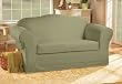 100% Cotton - 2 Piece Sofa Slipcover - Sage