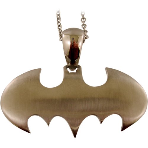  : Batman Stainless Steel Black Bat Pendant (BMPD08SL)