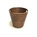 Seville Classics Hand Woven Rattan Waste Basket, Teak, 12 by 12-Inch