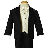 Gino Giovanni Usher Tuxedo Boy Black and Ivory From Baby to Teen