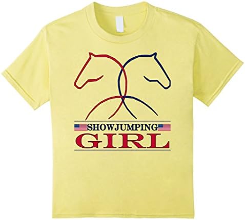 Showjumping Girl USA T-shirt - Kids 12 - Lemon