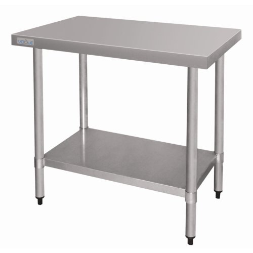 Vogue Stainless Steel Prep Table - Without Upstand. 900mm wide. Vogue Stainless Steel Prep Table - Without Upstand. 900mm wide.