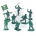 Civil War 69th Regiment Irish Brigade: 45 Piece Set of 54mm Green Soldier 1:32 Figures
