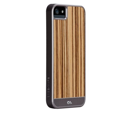 Case-Mate 日本正規品 iPhone5 Artistry Woods Case, Zebrawood アーティストリーウッズ ケース,ゼブラウッド【天然木素材+アルミニウム素材+強化プラスティックフレーム素材のハイブリッドケース】 CM022436