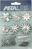 Metalab Stainless Steel Brushed Spur Rowels Card - Stainless Steel Brushed