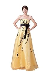Strapless Charmeuse/Satin/Silk/Taffeta/Tulle Lace-Up Belted Beaded Evening Dress 
