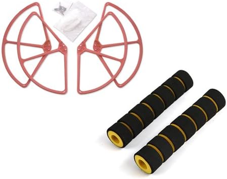 DJI Phantom 1 Phantom FC40 Phantom 2 Phantom 2 Vision Phantom 2 Vision+ Quadcopter Protective Bundle Set Landing Gear High-quality Professional Foam Protector 2Pcs and 9" Propeller Bumper Prop Guard 4 Pcs - Red