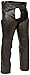 Milwaukee Premium Buffalo Deep Skin Leather 3 Pocket Chaps (Black, X-Small)