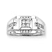 14K White Gold 1 ct. Princess Cut Diamond Men's Ring