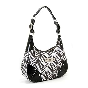 Versace Medium Black & White Handbag