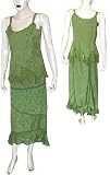 Skirt Set Rayon Embroidery Womens Casual Sundresses Size S (skts033-x)