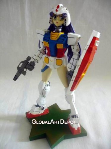 Resin Figurine Anime Figure Gundam Girl Fighter Statue