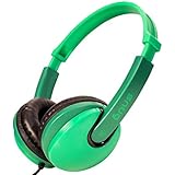 Snug Plug n Play Kids Headphones for Children DJ Style (Green)