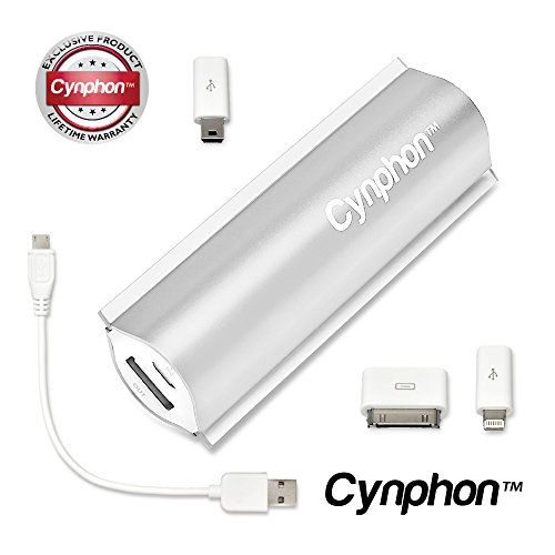 Cynphon JS-2400-SL USB Power Bank Charger for Smaprtphones - Silver