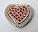 Red Ruby Diamond Heart Foldup Hand Bag Purse Hook Hanger
