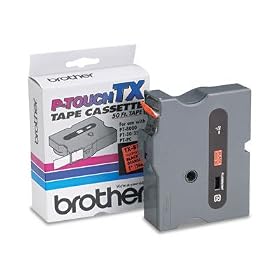 BROTHER INTERNATIONAL CORP BRTTXB511 PT-8000, PT-PC PT-30 35 TX Tape Cartridge, 1w, Black... by Brother