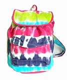 Three Cheers For Girls ! TIE DYE Fabric Kids Girl's School Backpack Book Bag Pink Purple