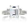 Norah's Engagement Vintage Rings - Emerald Cut CZ